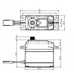 SB-2275MG BRUSHLESS HiVOLT Digitálne servo (9kg-0,042s/60°) 1SV2527