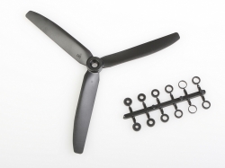 Vrtuľa GWS HD 8x4 čierna 3-listá (ľavotočivá) 3EL2331