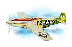 P-51 Mustang (705 mm) laser.vyřezávaný