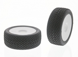 ATOMIC (A soft zmes) Off-Road 1:8 Buggy gumy nalep. na bielych diskoch (2ks)