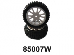 Opony przednie klejone do białych tarcz (HM85005W + HM85006) 2 szt.