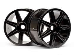 HPI101156 7-Speichen Chromfelgen schwarz Trophy Truggy (2 Stück)