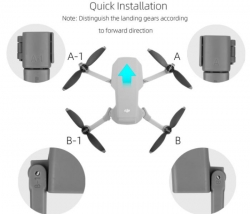 Mavic Mini: Odnímateľné rozkladacie zvýšené pristávacie nohy