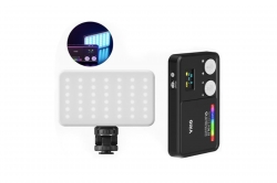 Nastaviteľné RGB LED svetlo s OLED obrazovkou (vr. batérie) 1DJ6534