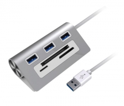 Dokovací stanice / čtečka karet 5v1 z hliníkové slitiny (USB 3.0) 1DJ7145