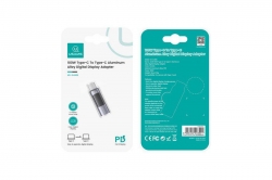 USAMS 100W Type-C na Type-C adaptér s digitálnym displejom 1DJ7252