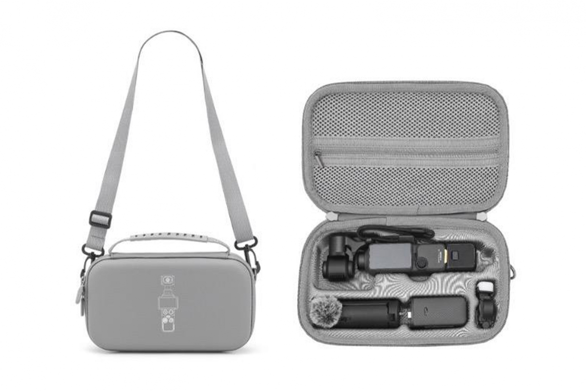 DJI Osmo - Šedé nylonové pouzdro s ramenním popruhem pro DJI Osmo Pocket 4P