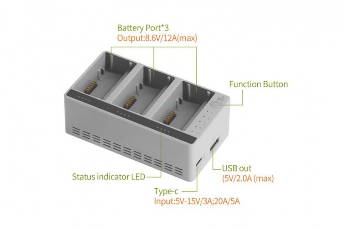 DJI Lito - 100W nabíjecí hub 3 v 1 s režimem úspory energie 60 % pro DJI Lito 1/X1