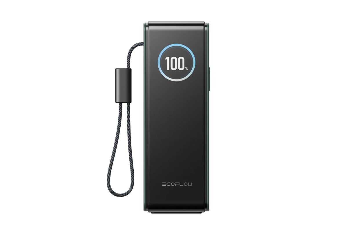 EcoFlow RAPID Power Banka (25000mAh,170W) 2x100W vestavěný USB-C kabel - zelená