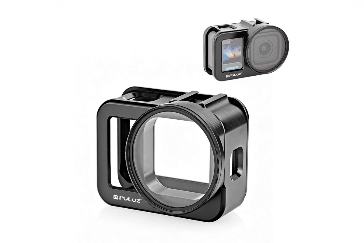 GoPro - Ochranná klec z hliník. slitiny PULUZ s 58mm UV filtrem pro GoPro Mission 1/1 Pro