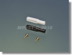 Vidlička plast, dĺžka 17 mm, pre páku hrúbky 1,2, čap pr. 1, M2, biela, balenie 10 ks 1MP2101W