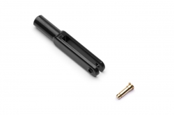 2125 Vidlička plast, l  44 mm, šírka drážky 3, čap pr.2,5, M3 Čierna 10 ks 1MP2125