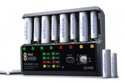 SkyRC NC3000 Octa Ladegerät für 8x AA/AAA NiMH/NiCd