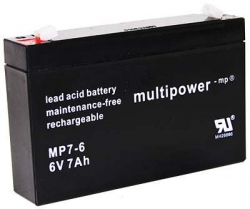MULTIPOWER 6V/7.0Ah Pb Battery