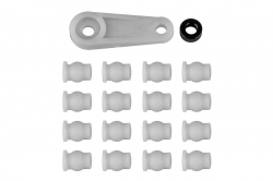 1:10 Element RC Enduro: Plastové guľky kĺbikov s golierom, servo páka, 16+1 ks