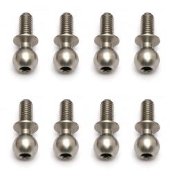 Guľové čapy, strieborné, 6mm, 8ks