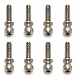 Guľové čapy, strieborné, 12mm, 8ks