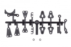 RC10B84 Set držiakov akumulátora a ventilátora AE92505