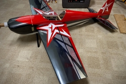 AJ Aircraft Raven Slick 540 1,29m ARF (červená/čierna)