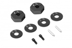 BD8/BD7 4.5mm hliníkové unášače kolies s 0.5/1.0mm podložkami (2+2+2ks) B7-011NBA