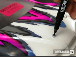 Označovacia sada pre 1:10 karosérie (oranžová)