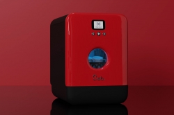 Stolní myčka Bob, lesklá červená / černá BOB302