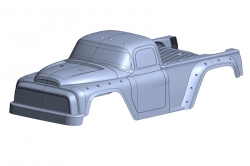 1:8 Dementor XP 6S: Čirá lexanová karoserie, vystřižená, 1 ks.