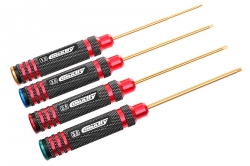 Imbusové skrutkovače - metrické - ALU verzia SADA: 1.5, 2.0, 2.5 a 3.0 x 100mm, 4 ks. C-16185