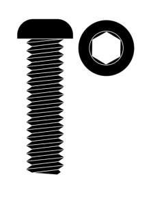 Oceľová Imbusová skrutka so šošovkovitou hlavou, M3x12mm, 10 ks. C-3003-30-12