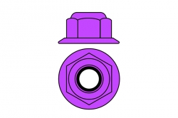 Hliníkové Nylon STOPmatky M4 s ploškou - fialové - 10 ks