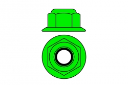 Hliníkové Nylon STOPmatky M5 s plôškou - zelené - 10 ks. C-3107-50-1