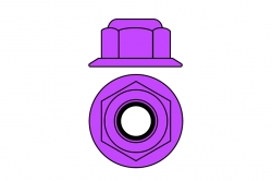 Hliníkové Nylon STOPmatky M5 s plôškou - fialové - 10 ks. C-3107-50-2