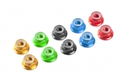Hliníkové Nylon STOPmatky M5 s plôškou - fialové - 10 ks.
