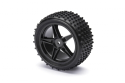 1:10 HiMOTO buggy Z-3: Gumy nalepené, zadné, čierne disky (2 ks)