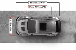 Myte R 1/43 závodní auto – šedé