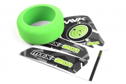 1:20 Maverick Doha 4WD Electric Truck: Mechový kroužek volantu vysílače MTX-201 a zelené samolepky