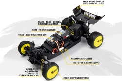 1:24 Maverick Microbe Flux Buggy 2WD RTR (žltá)