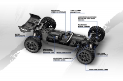 Buggy QByte XB Flux 1/12 – modrá