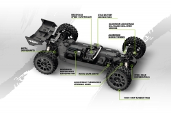 Buggy QByte XB Pro 1/12 – fluorescenční zelená