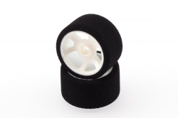 Machové predné gumy, 1/12, biely disk SOFT, T-FOAM HR12FTFS