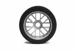 Opony przednie Moss, PAN CAR 1:10, tarcza srebrna, sh 32 (2 szt.)