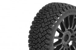 RALLYCROSS nalepené gumy, čierne disky, 2ks. HTR-T454B