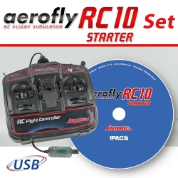 Aerofly RC10 Starter na DVD pro Windows 10/11 s USB ovladačem