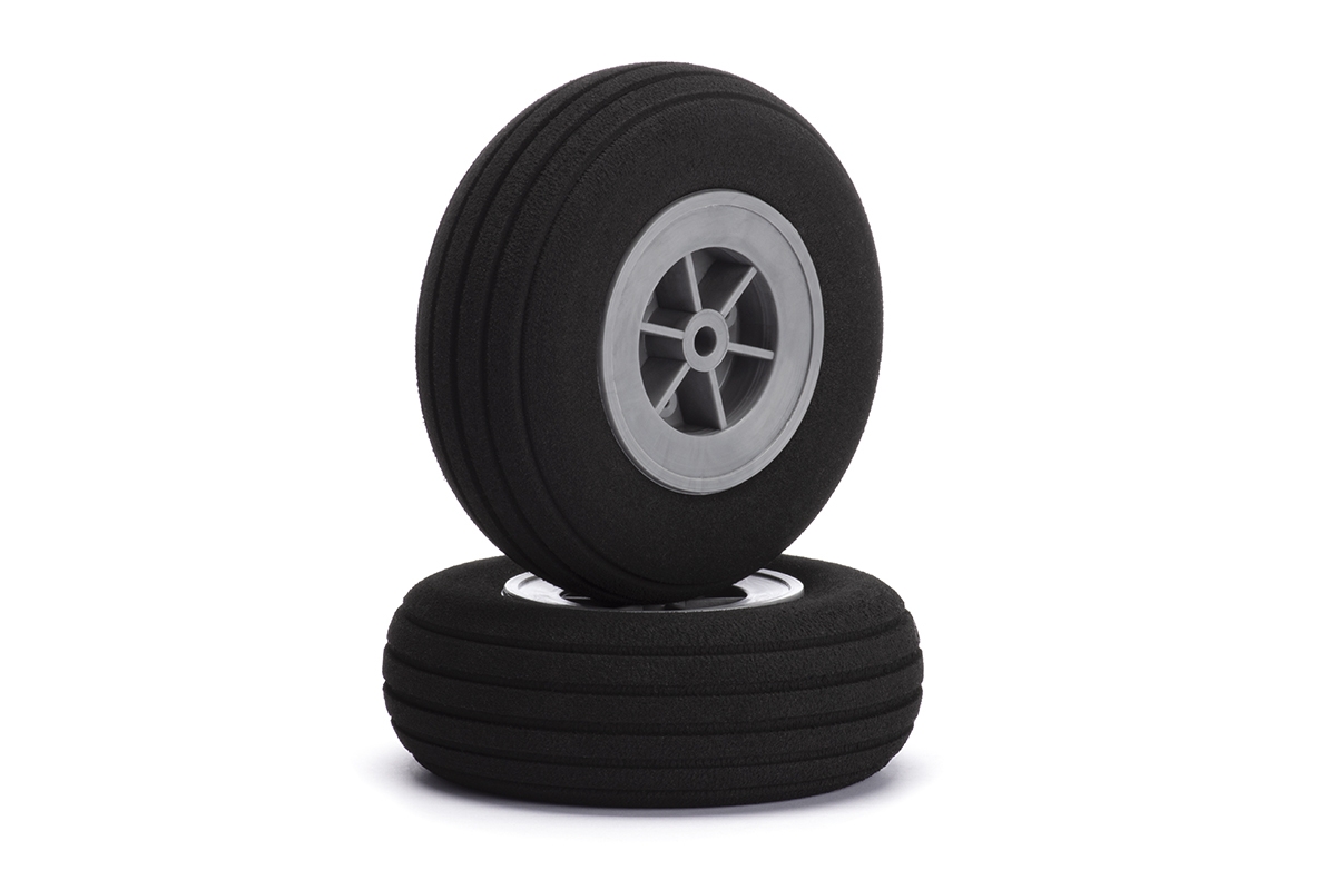 Foam rubber wheels Deluxe 90mm with grooves, 2pcs