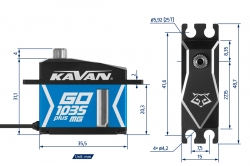 Kavan GO-1035MG Plus BB Brushless HiVolt digitális szervomotor