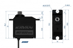 Kavan GO-1222MGW BB HiVolt DIGITAL servo (Waterproof)