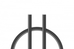 Kábel trojžilový čierno / sivý plochý 0,33mm2 / 22AWG KAV36.2300