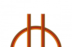 Kábel trojžilový plochý hrubý JR 0.25mm2 (PVC) KAV36.30070