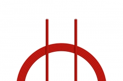 Kábel silikón 0.25mm2 1m (červený) KAV36.3035