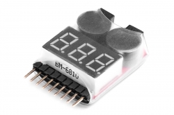 Kavan voltmetr 2–8S s LiPo alarmem